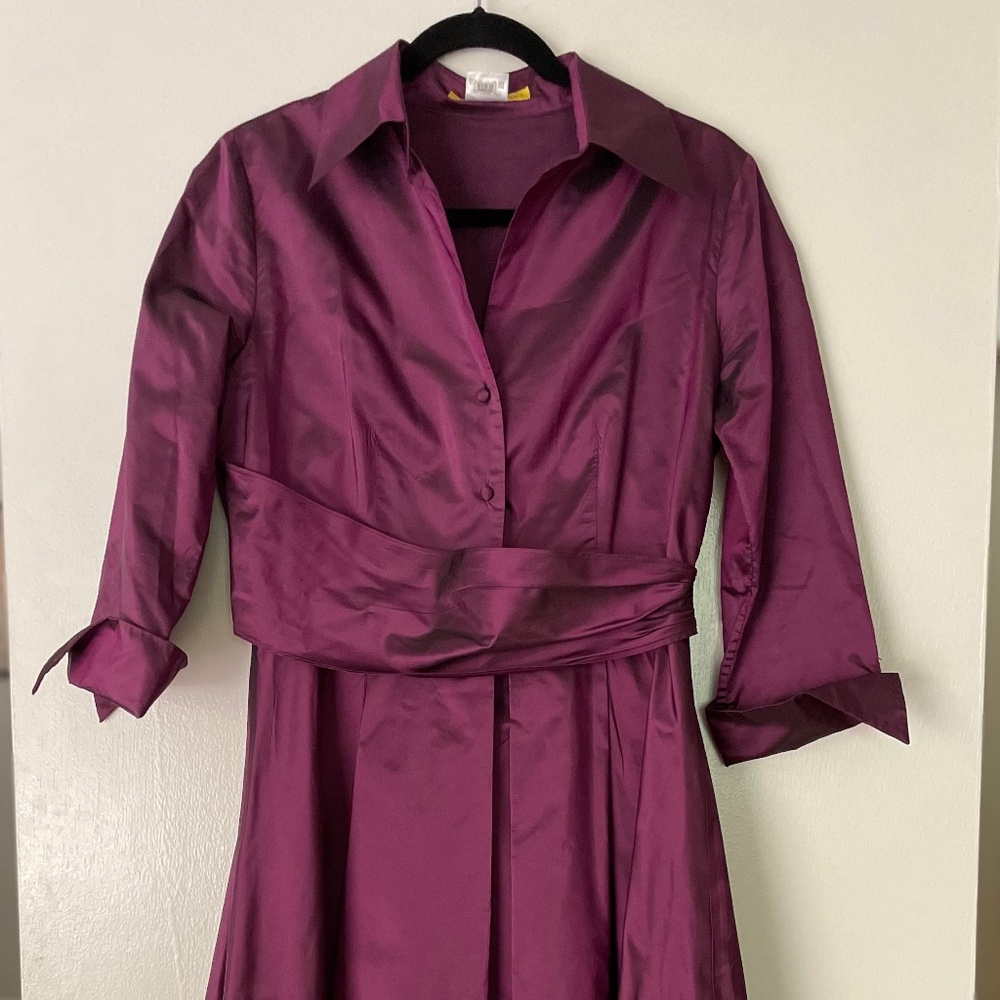 Flores & Flores Silk Shirt Dress Size 8